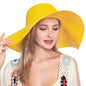 Women's Solid Floppy Straw Sun Hat