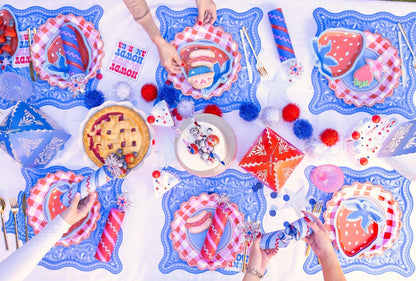 Red, White & Berry Dessert Plate (10 ct)