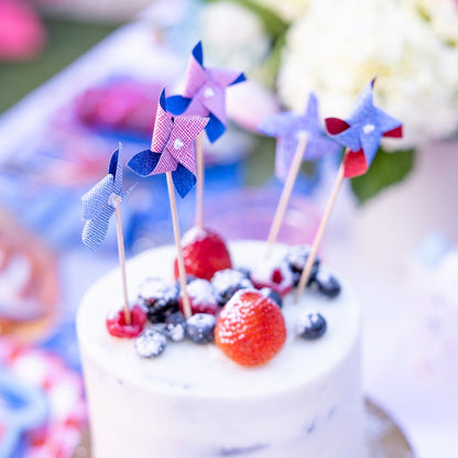Mini Pinwheel Cake Toppers (8 ct)
