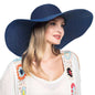 Women's Solid Floppy Straw Sun Hat