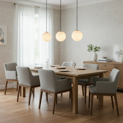 Nordic Style Spherical Alabaster Pendant Light