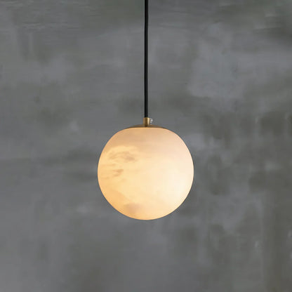 Nordic Style Spherical Alabaster Pendant Light