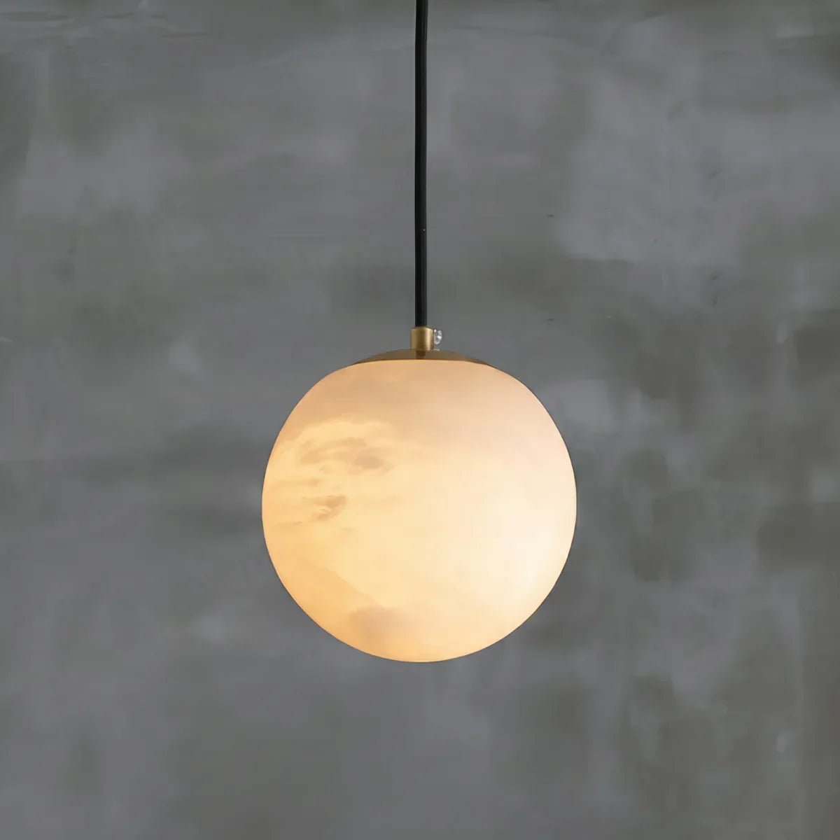 Nordic Style Spherical Alabaster Pendant Light
