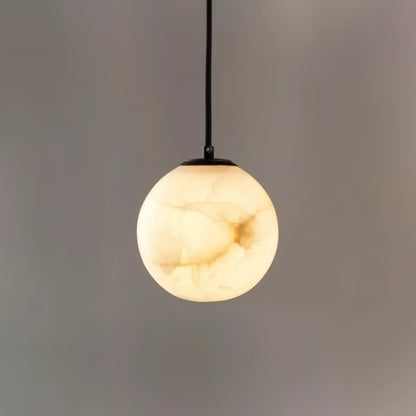 Nordic Style Spherical Alabaster Pendant Light