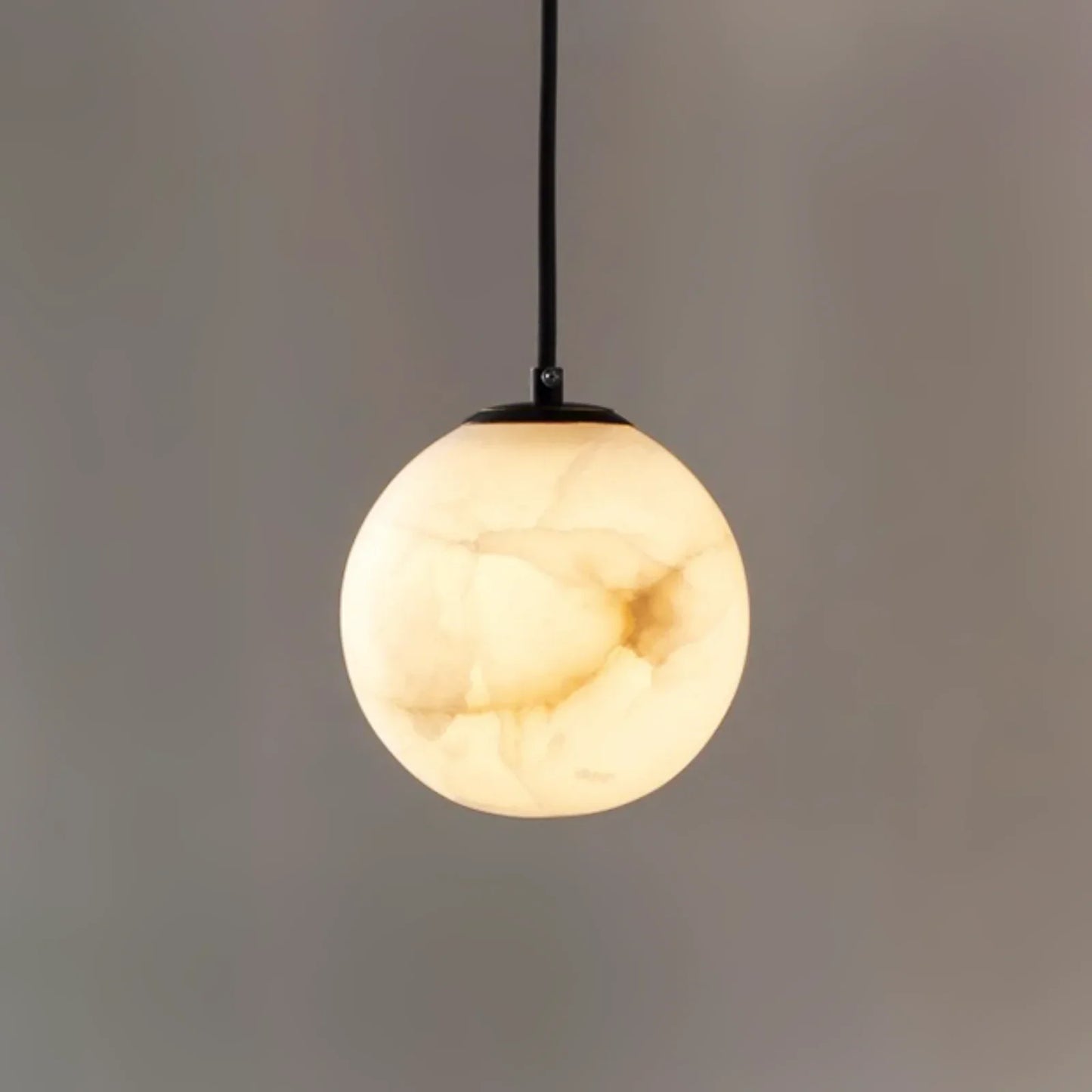Nordic Style Spherical Alabaster Pendant Light