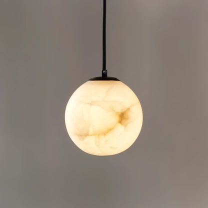 Nordic Style Spherical Alabaster Pendant Light
