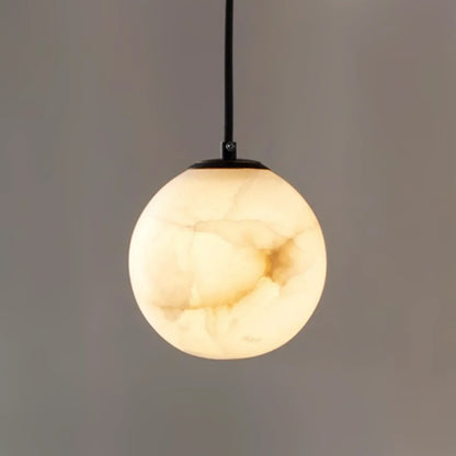 Nordic Style Spherical Alabaster Pendant Light