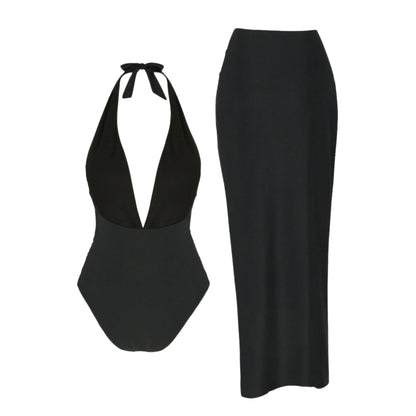 Sexy Bikini Women's One Piece Swimsuit Solid Color High Quality