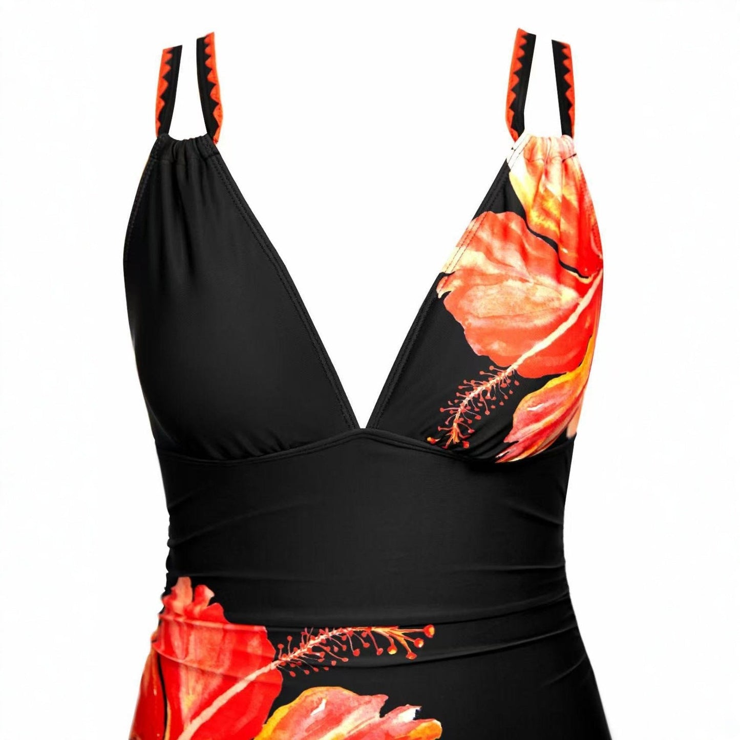 Women's Floral Print Tight Backless Push Up Sexy One Piece Swimsuit