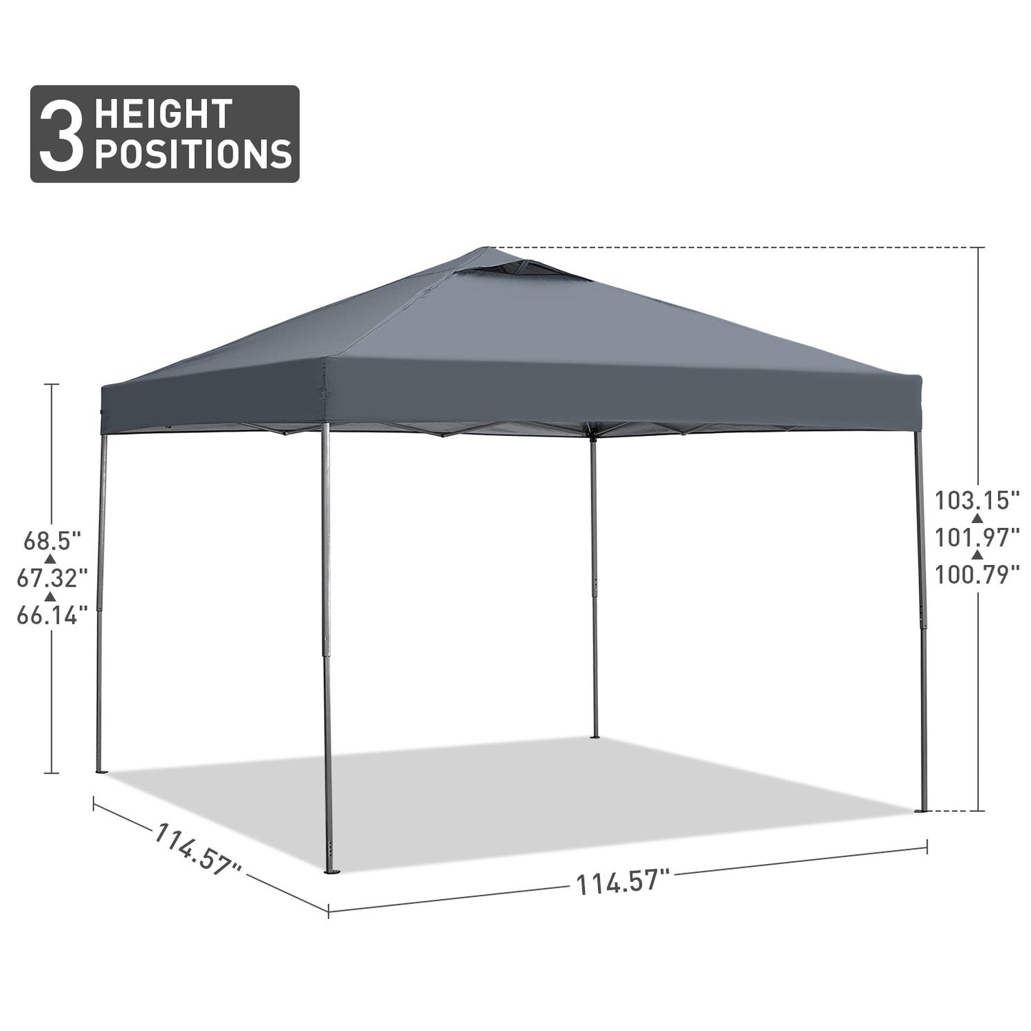 Ainfox 10ft X10ft Ventilated Top Patio Canopy For Outdoor