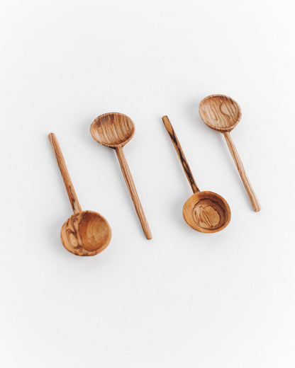 Olive Wood Condiment Spoon Set