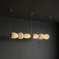 Organic Alabaster Stone Linear Chandelier