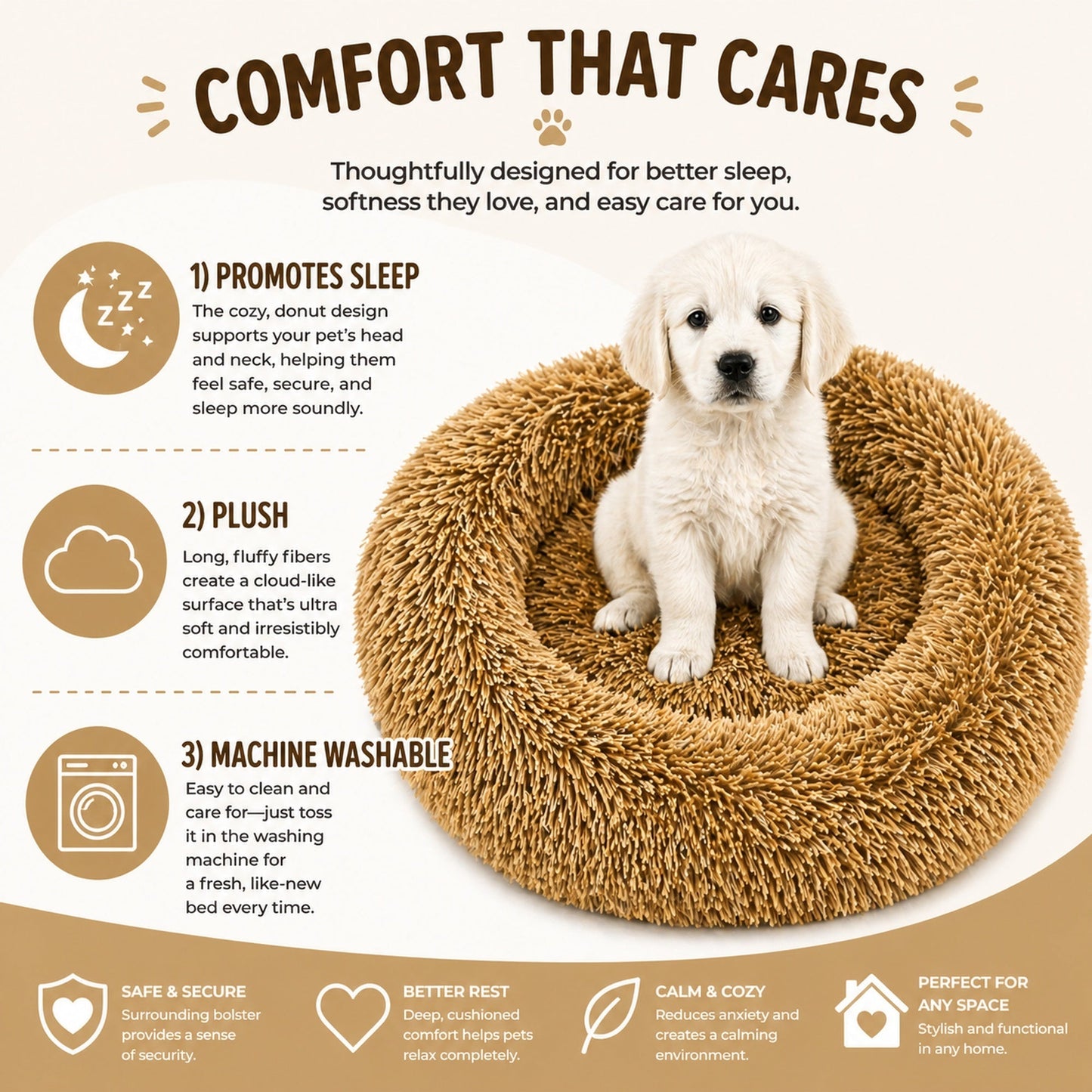 Pet Life ® 'Nestler' High-Grade Plush and Soft Rounded Pet Bed
