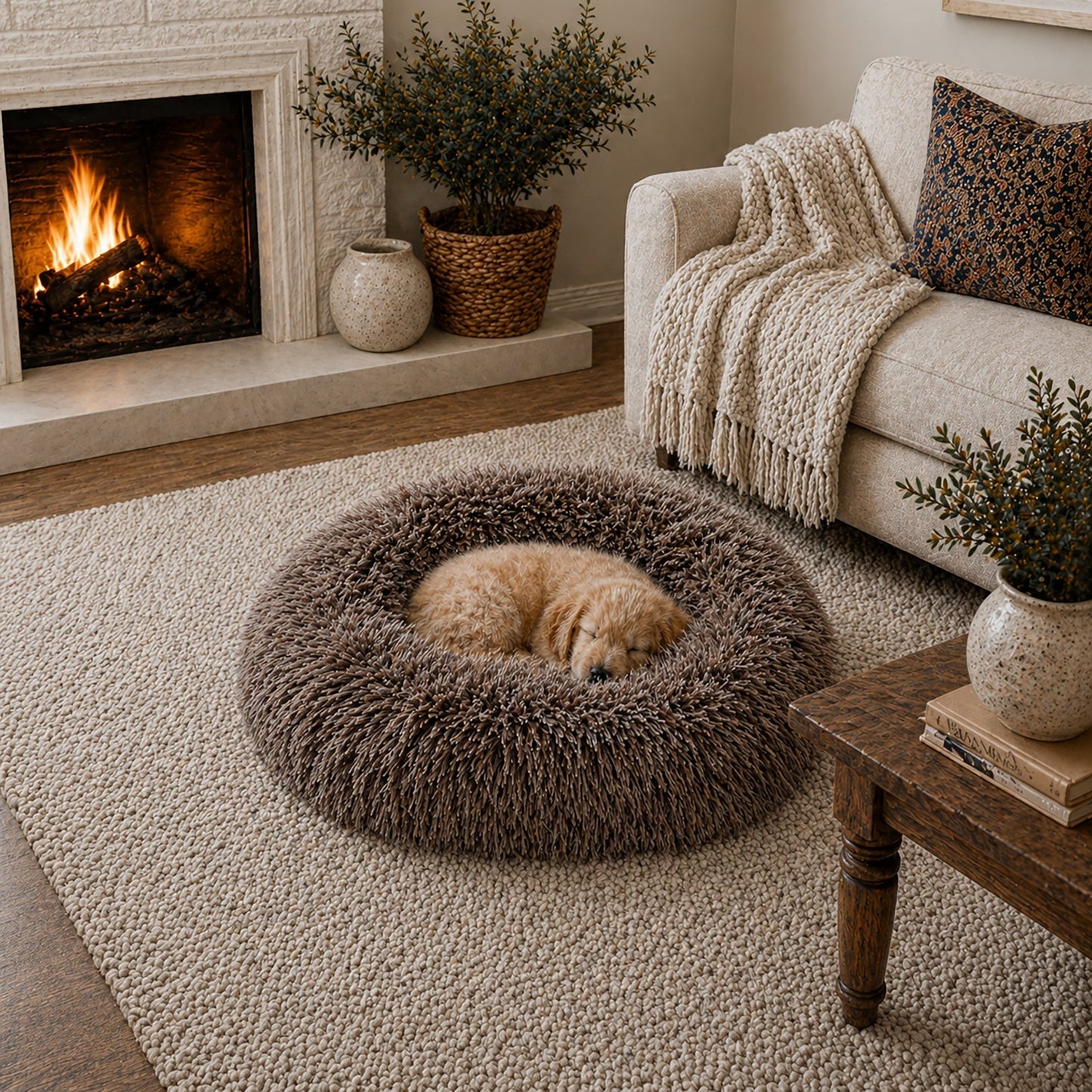 Pet Life ® 'Nestler' High-Grade Plush and Soft Rounded Pet Bed