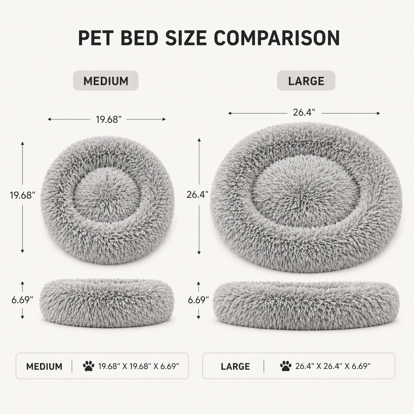 Pet Life ® 'Nestler' High-Grade Plush and Soft Rounded Pet Bed