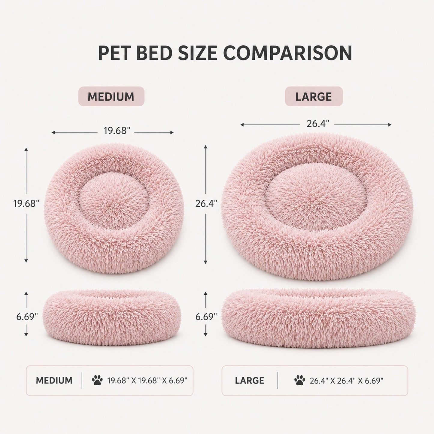 Pet Life ® 'Nestler' High-Grade Plush and Soft Rounded Pet Bed