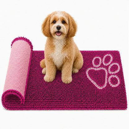 Pet Life ® 'Fuzzy' Quick-Drying Anti-Skid and Machine Washable Dog Mat