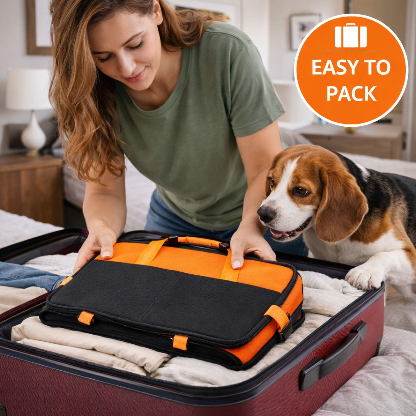 Pet Life ® 'Travel-Nest' Folding Travel Cat and Dog Bed