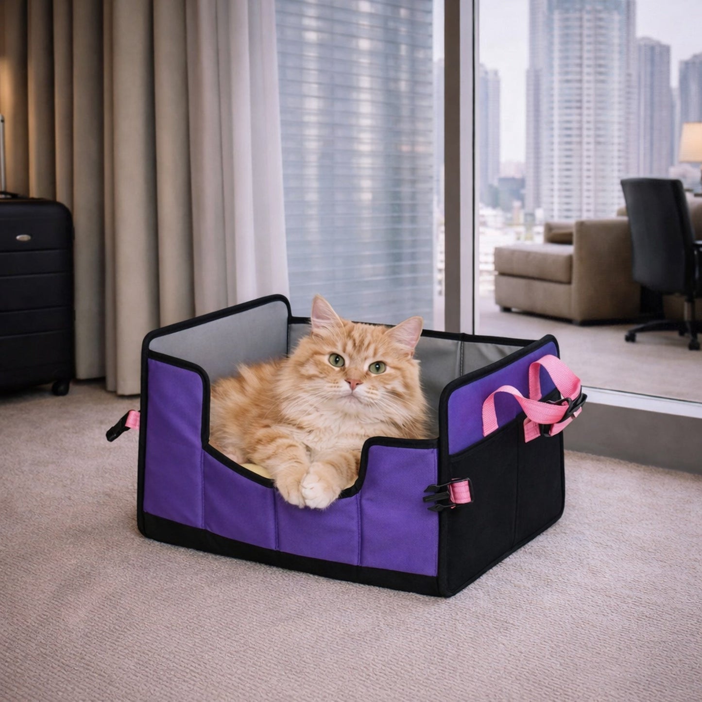 Pet Life ® 'Travel-Nest' Folding Travel Cat and Dog Bed