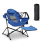 Ainfox Hammock Camping Chair with Footrest, Foldable Portable Rocking Chairs for Adults Outside Swinging Camp for Outdoor Patio Poolside