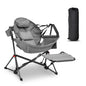 Ainfox Hammock Camping Chair with Footrest, Foldable Portable Rocking Chairs for Adults Outside Swinging Camp for Outdoor Patio Poolside