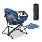 Ainfox Hammock Camping Chair with Footrest, Foldable Portable Rocking Chairs for Adults Outside Swinging Camp for Outdoor Patio Poolside