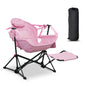 Ainfox Hammock Camping Chair with Footrest, Foldable Portable Rocking Chairs for Adults Outside Swinging Camp for Outdoor Patio Poolside