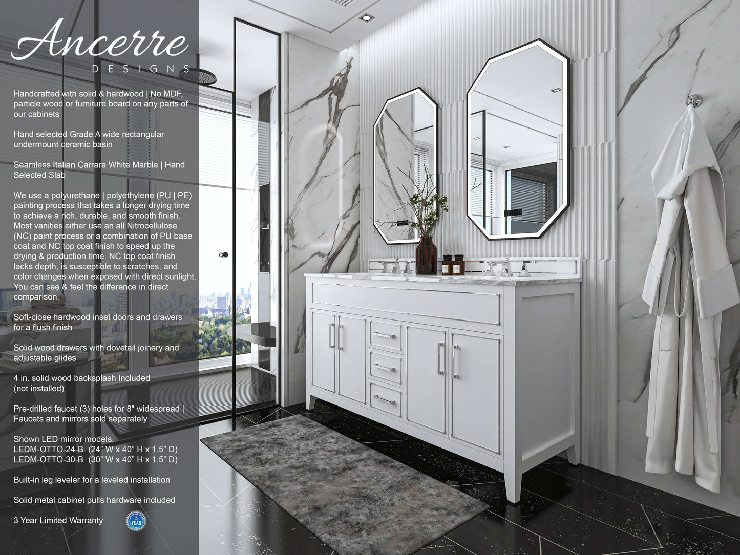Aspen 60" Bath Vanity Set