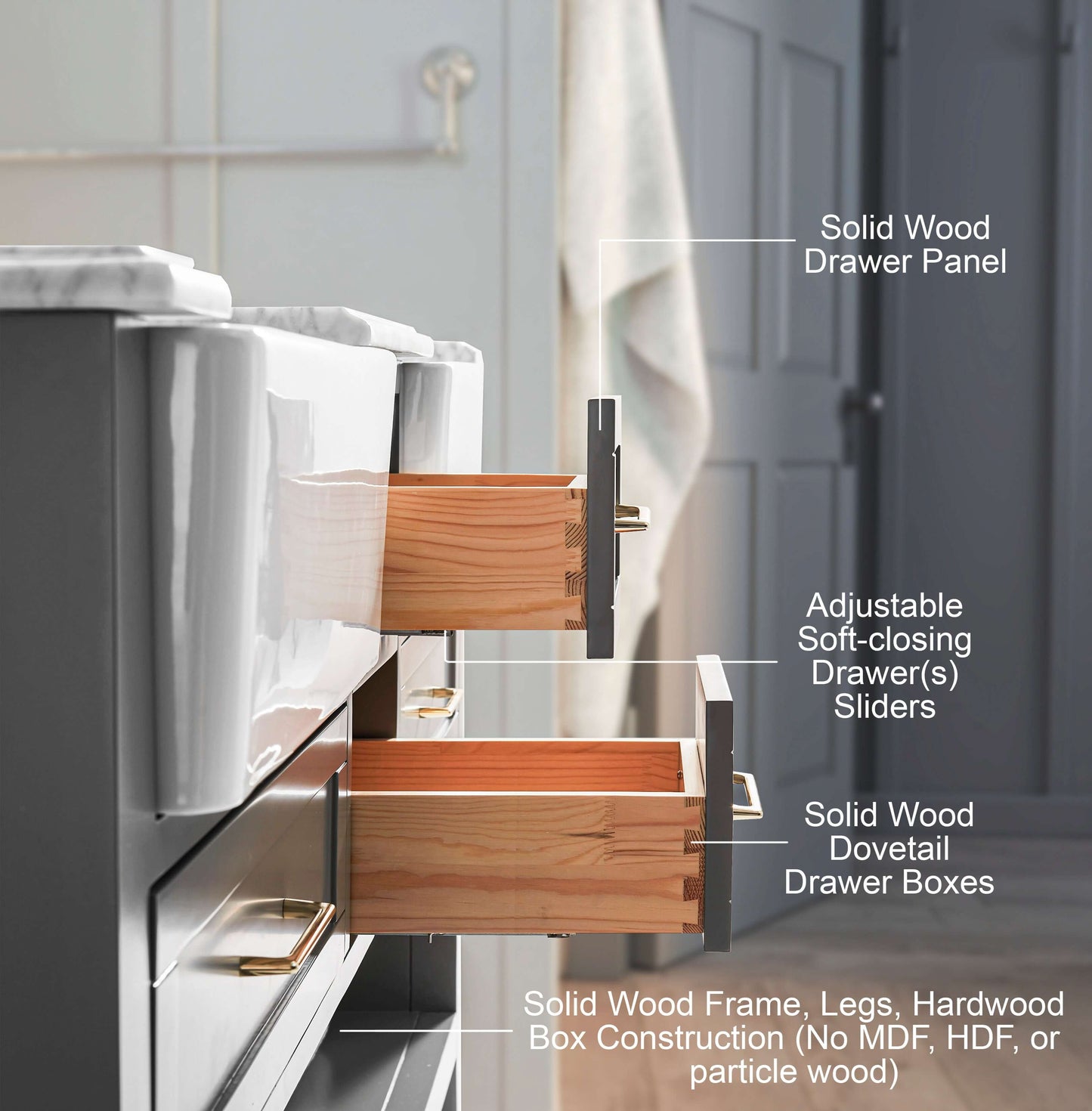 Hayley 60" Bath Vanity Set
