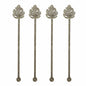Palm Leaf Glitter Acrylic Drink Stirrers (4 ct)
