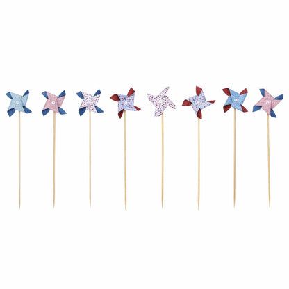 Mini Pinwheel Cake Toppers (8 ct)