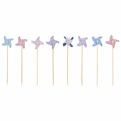 Mini Pinwheel Cake Toppers (8 ct)