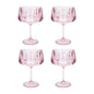 Pretty in Pink Reusable Coupe Glasses (set of 4)