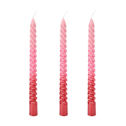 Pink Ombre Taper Candles