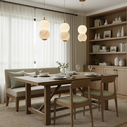 Pearl Alabaster Round Pendant Light
