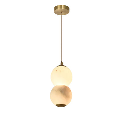 Pearl Alabaster Round Pendant Light