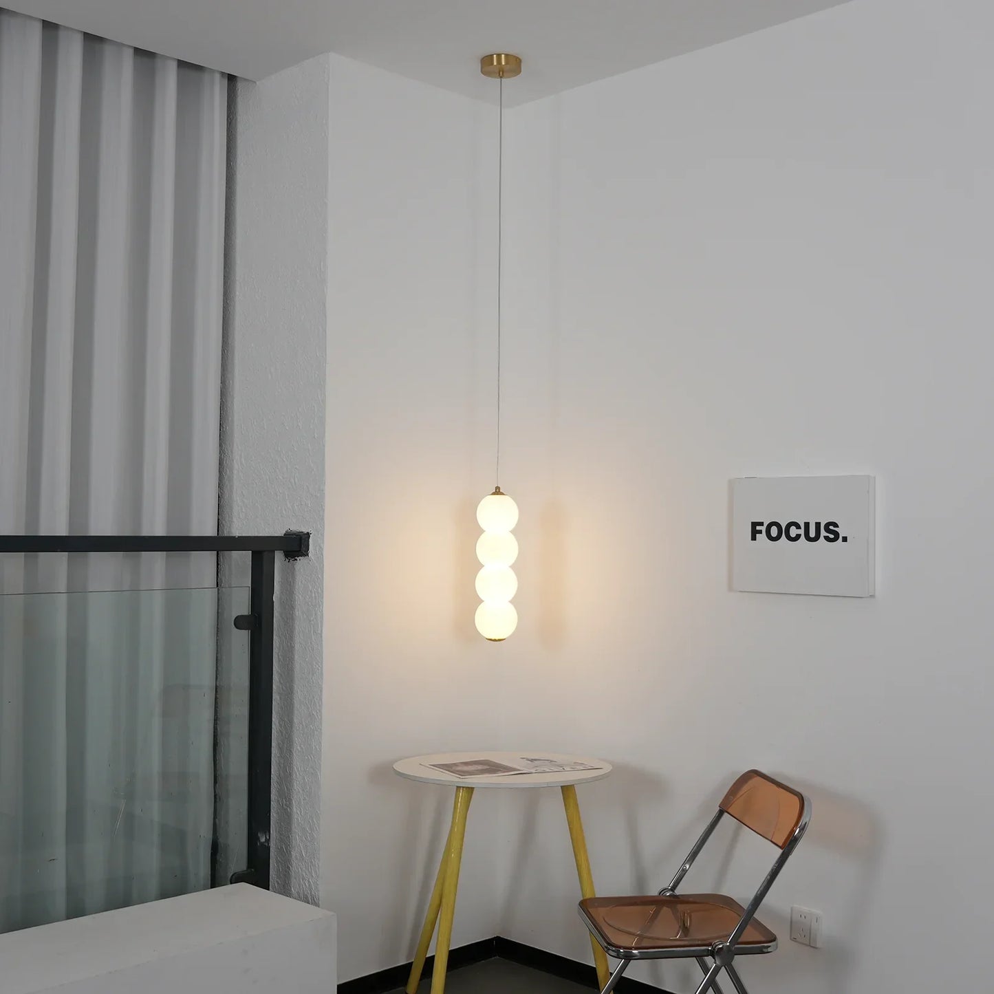 Pearl Alabaster Round Pendant Light