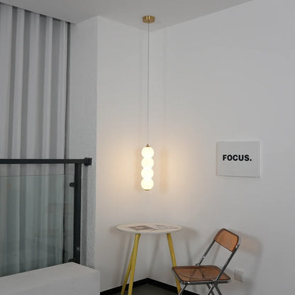 Pearl Alabaster Round Pendant Light