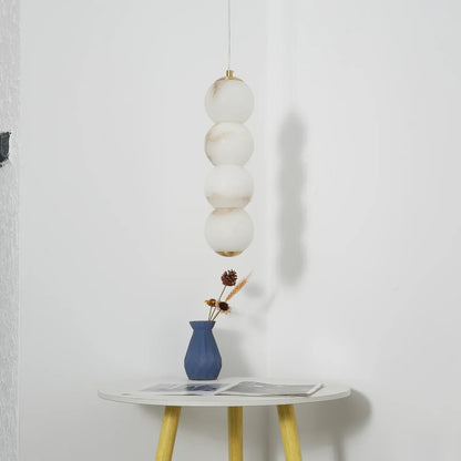 Pearl Alabaster Round Pendant Light