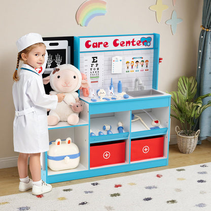 Play Doctor's Office Wood Medical Center Toy Set with Examine Region