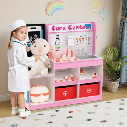 Play Doctor's Office Wood Medical Center Toy Set with Examine Region