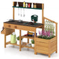 Play Kitchen for Kids Wooden Toy Kitchen Playset Pretend Mud Kitchen