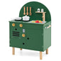 Play Kitchen for Kids Wooden Kitchen Playset with Stoves Faucet Sink Microwave and Oven
