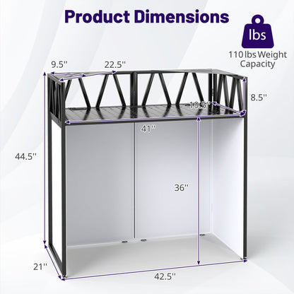 Portable DJ Booth with Black Scrims and Carrying Bag