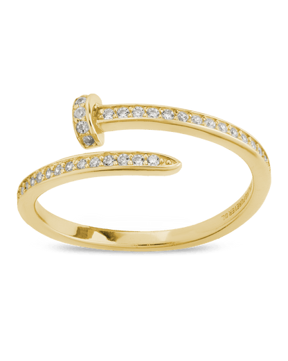 Sterling Silver Journey Twisted Sparkle Wrap Ring