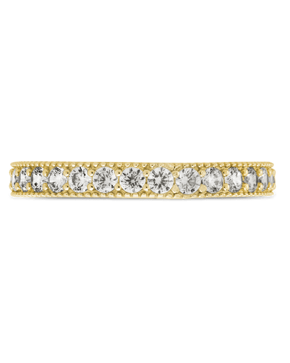 Sterling Silver 3mm Thin CZ Band Ring
