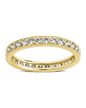 Sterling Silver 3mm Thin CZ Band Ring