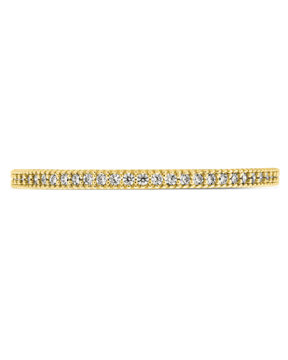 Sterling Silver 1.5mm Thin CZ Band Ring