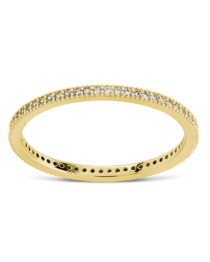 Sterling Silver 1.5mm Thin CZ Band Ring