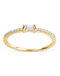 Sterling Silver Thin Clear CZ Stacking Birthstone Ring